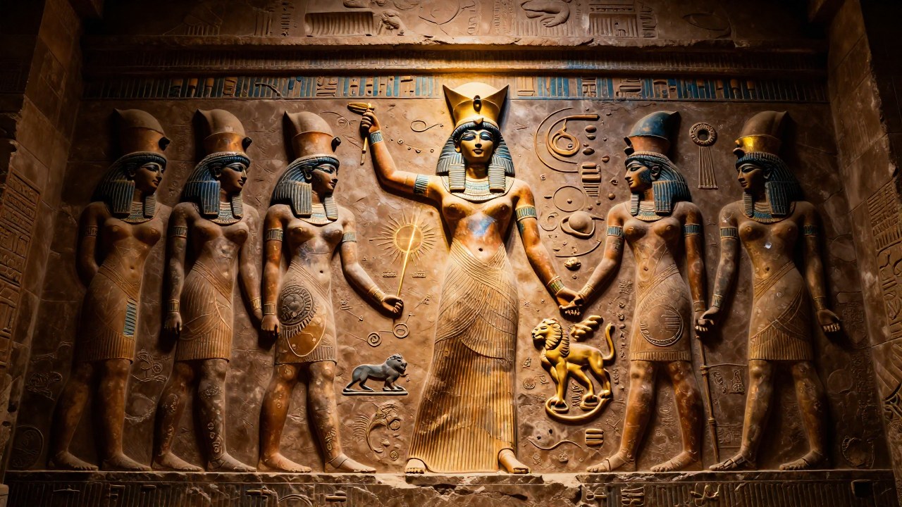 Iconografía de la diosa Ishtar, mostrando su evolución de figura antigua a forma celestial y poderosa.